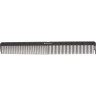 Расческа рабочая DEWAL CARBON black комбинированная, черная 22 см JF2014